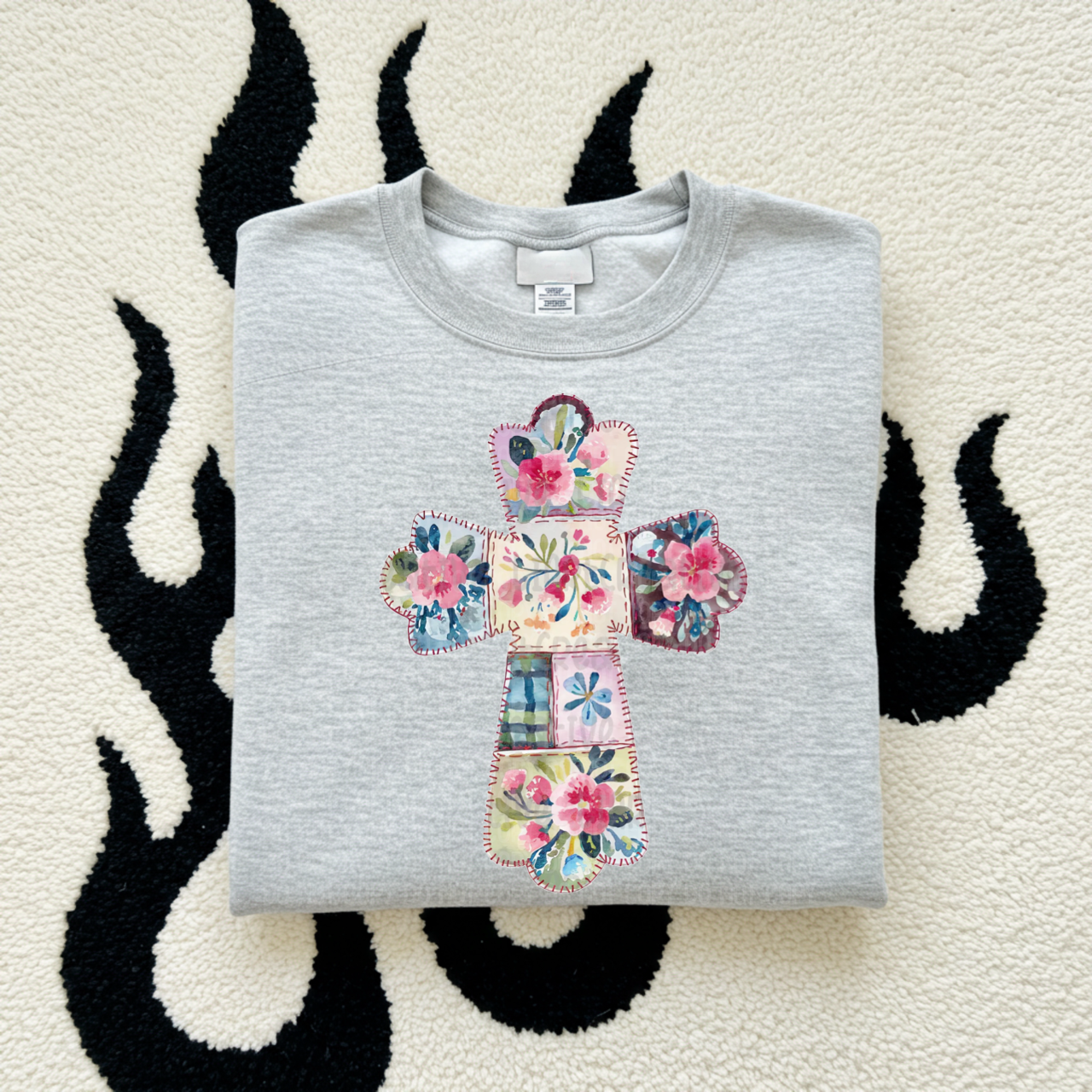 Faux patchwork cross