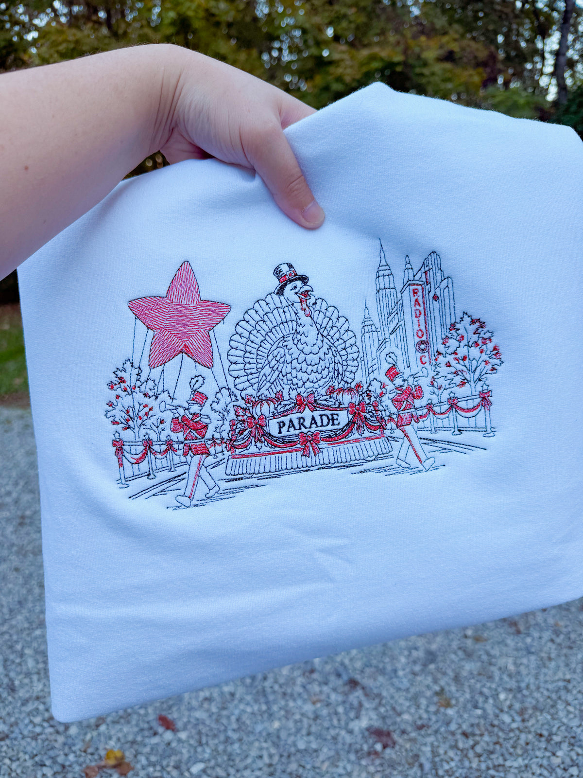 Thanksgiving parade embroidered