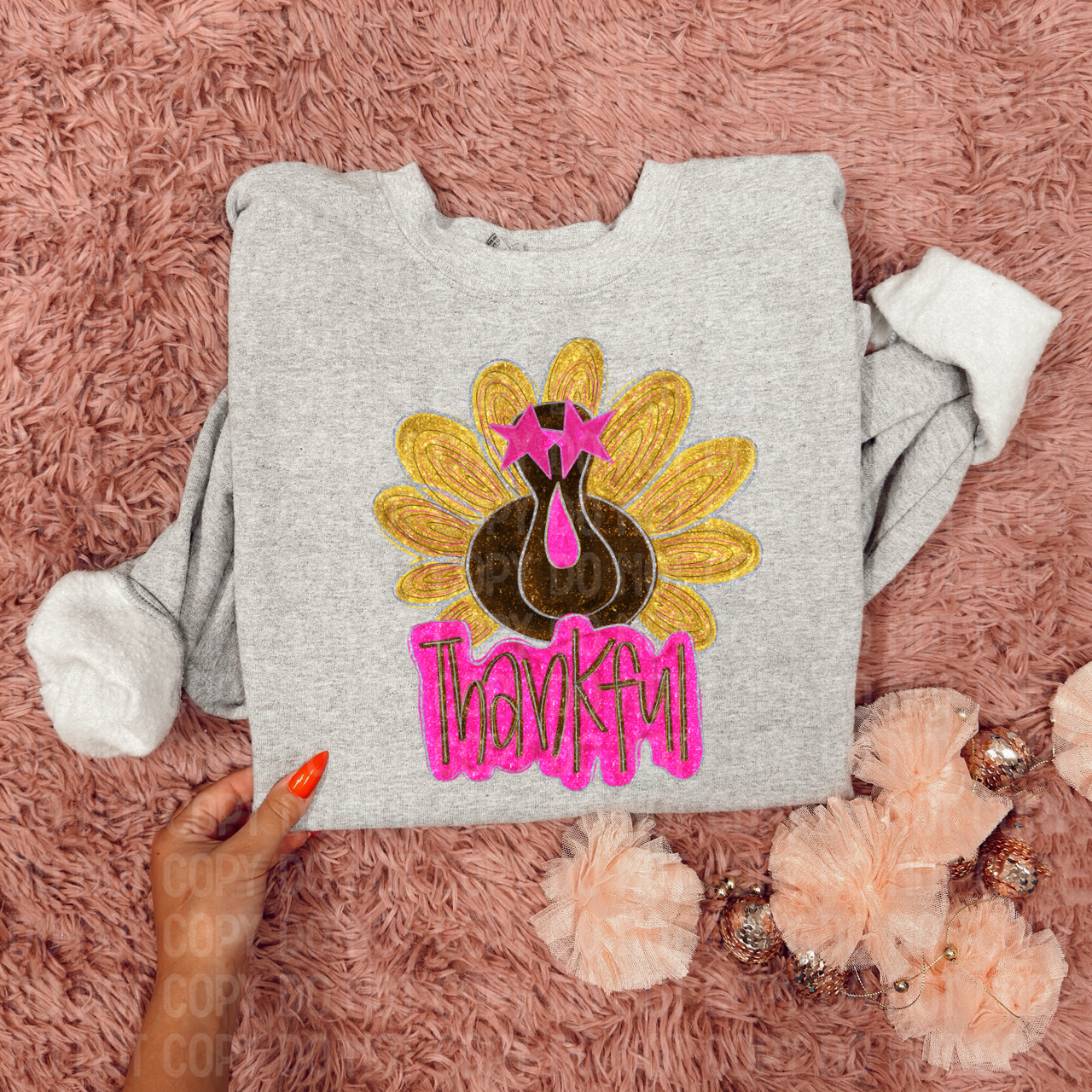 Thankful Turkey {faux glitter}