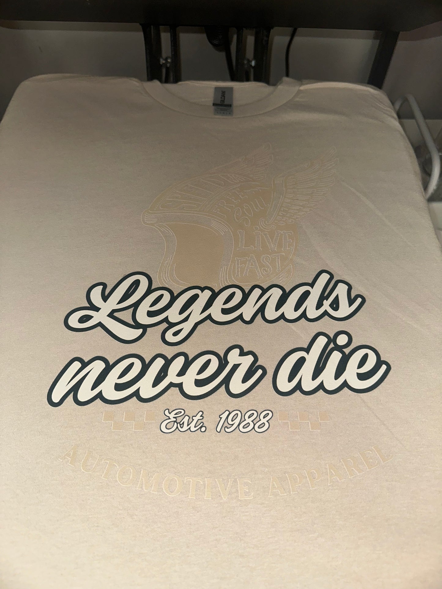 Legends never die - tan tee