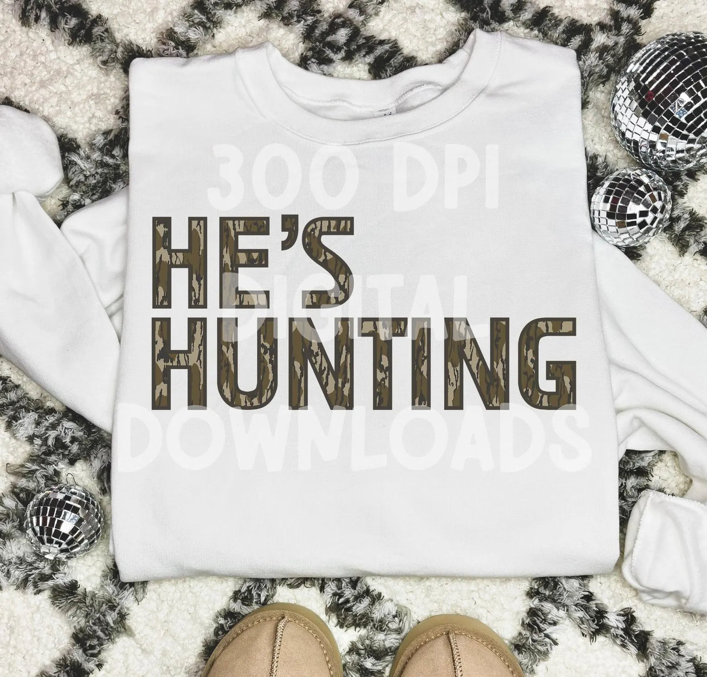 He's hunting