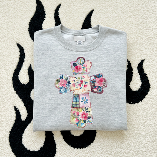 Faux patchwork cross