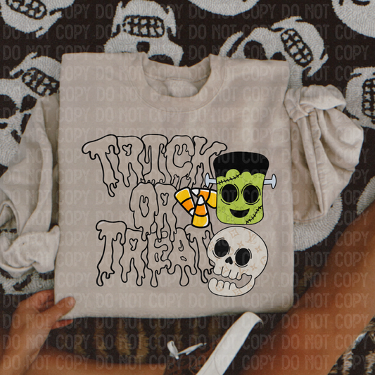 Trick or treat (tan letters)