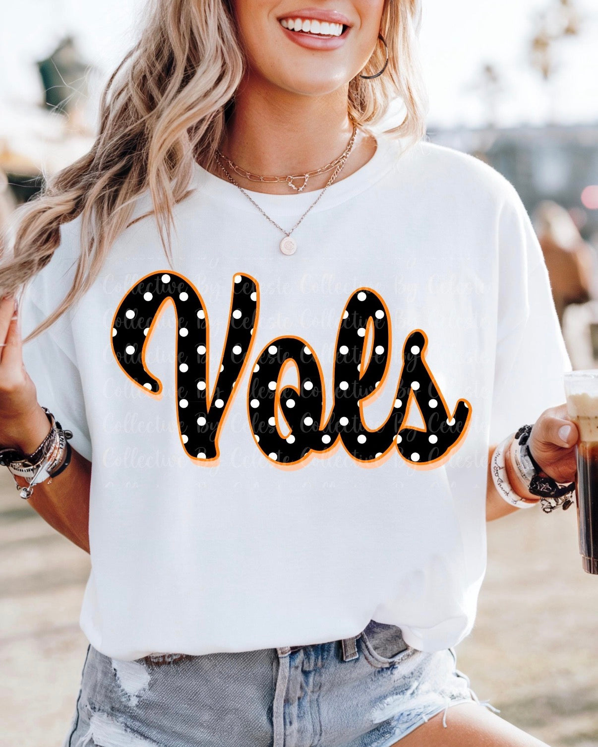 Vols black polka