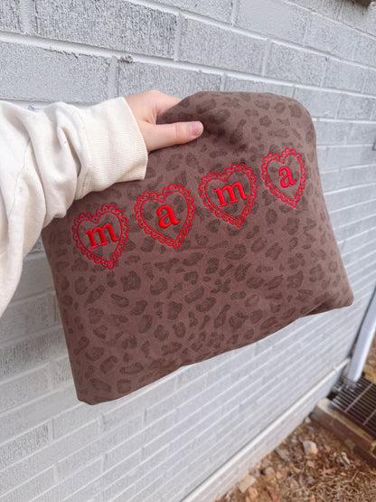 Leopard embroidered sweatshirt