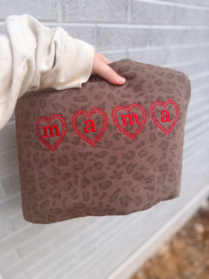 Leopard embroidered sweatshirt