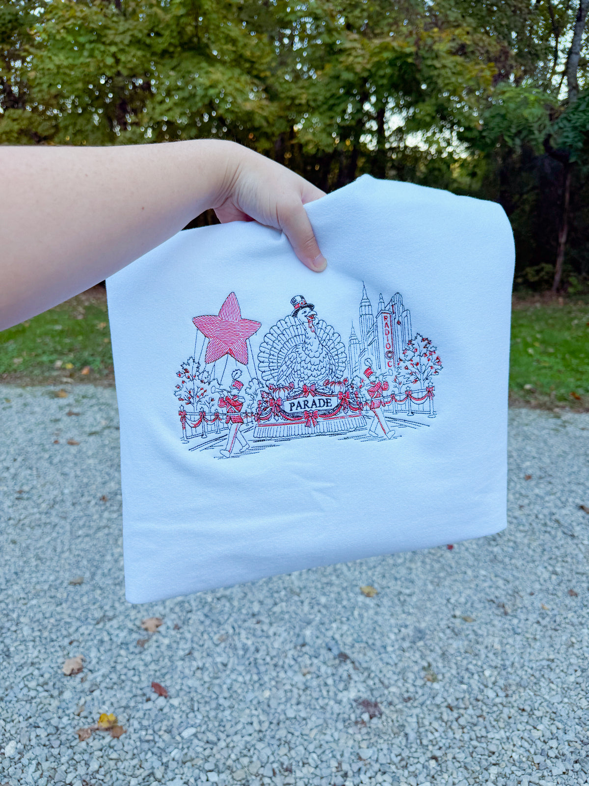Thanksgiving parade embroidered