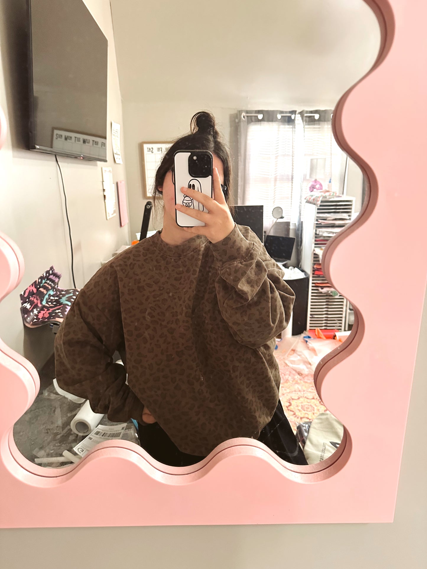 Plain leopard sweatshirt
