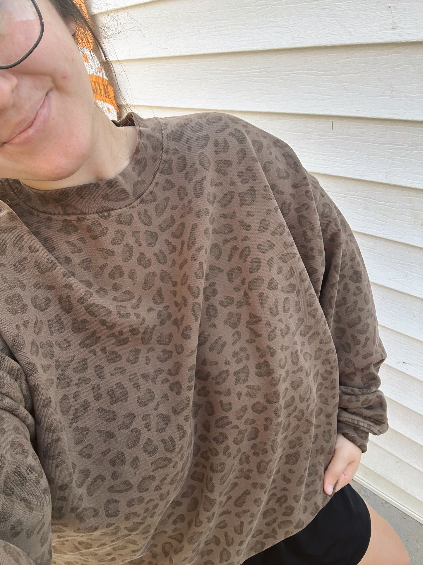 Plain leopard sweatshirt