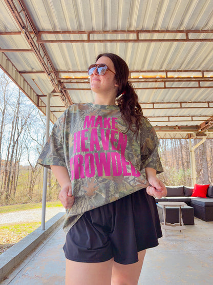 Make heaven crowded camo tee