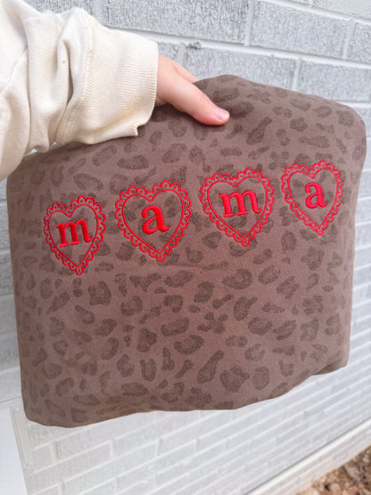 Leopard embroidered sweatshirt