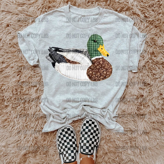 Faux quilted duck