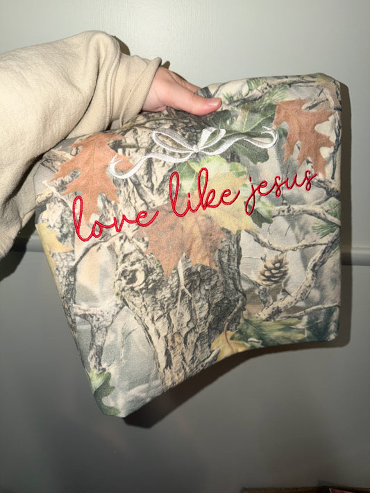 Love like Jesus embroidered camo
