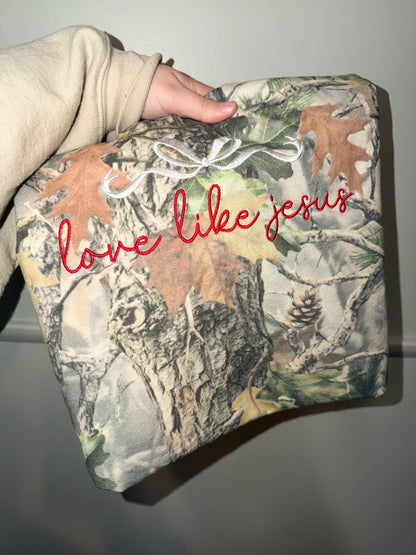 Love like Jesus embroidered camo