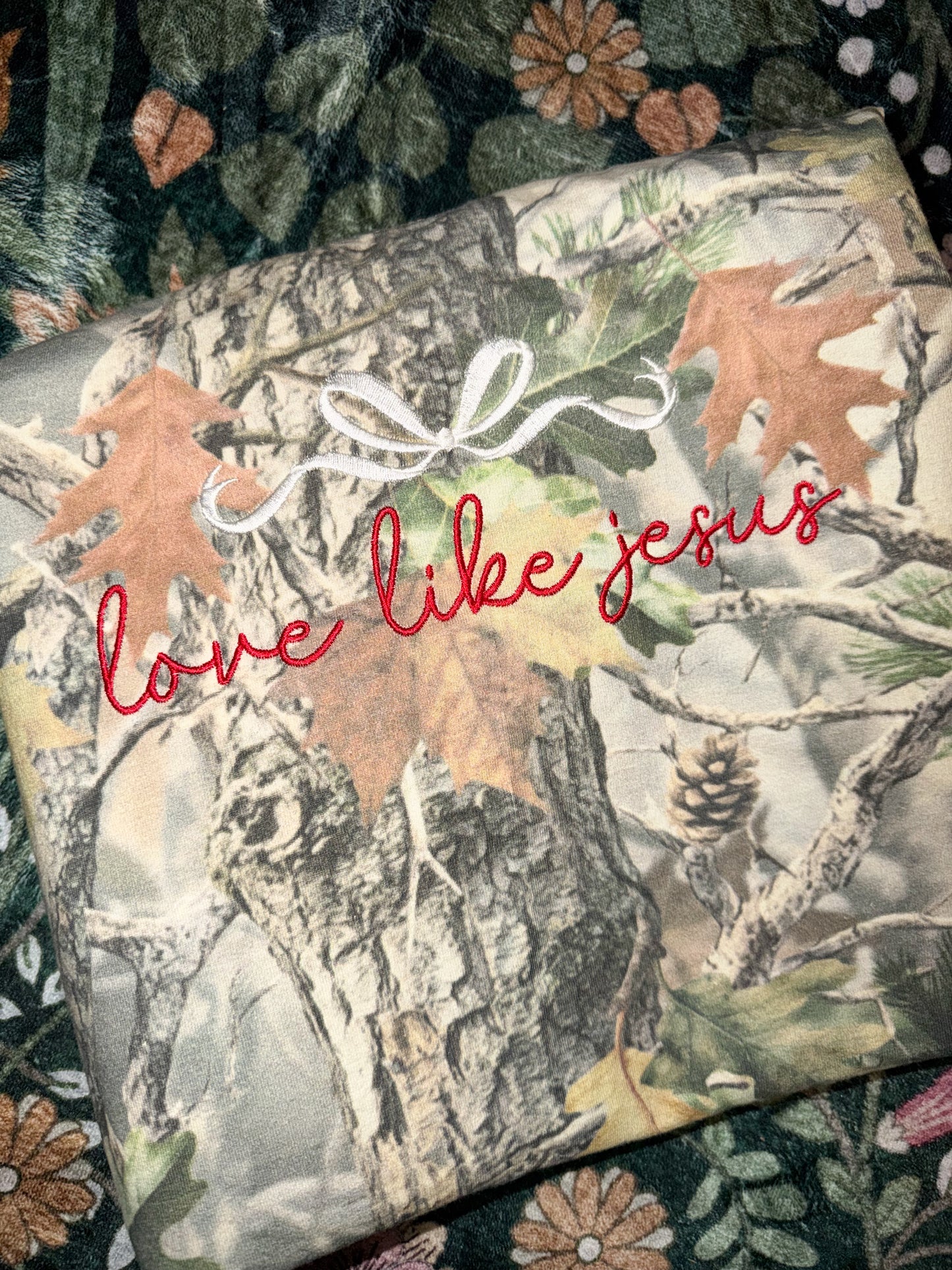 Love like Jesus embroidered camo