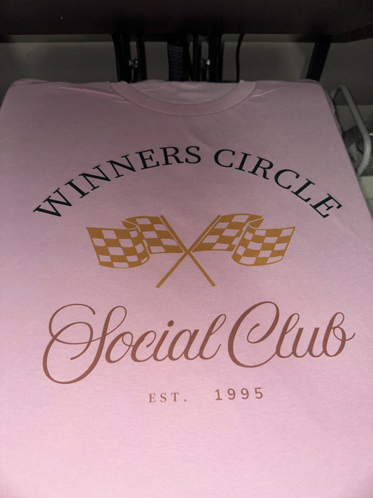 Winners circle - pink tee