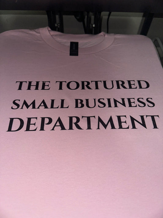 Small biz - pink tee