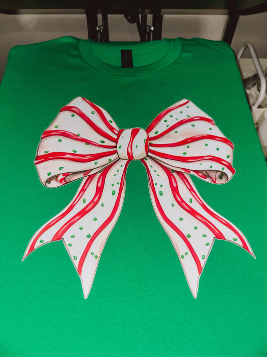 Christmas cake bow