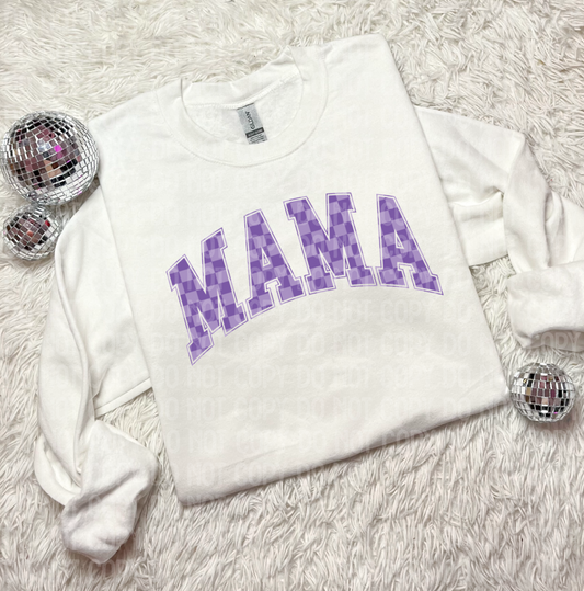 Checker mama purple