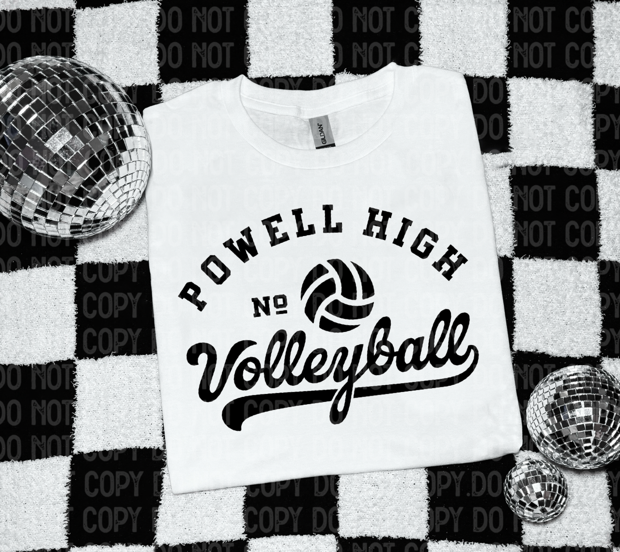 Powell High Volleyball w/ custom number (leave in notes at checkout)