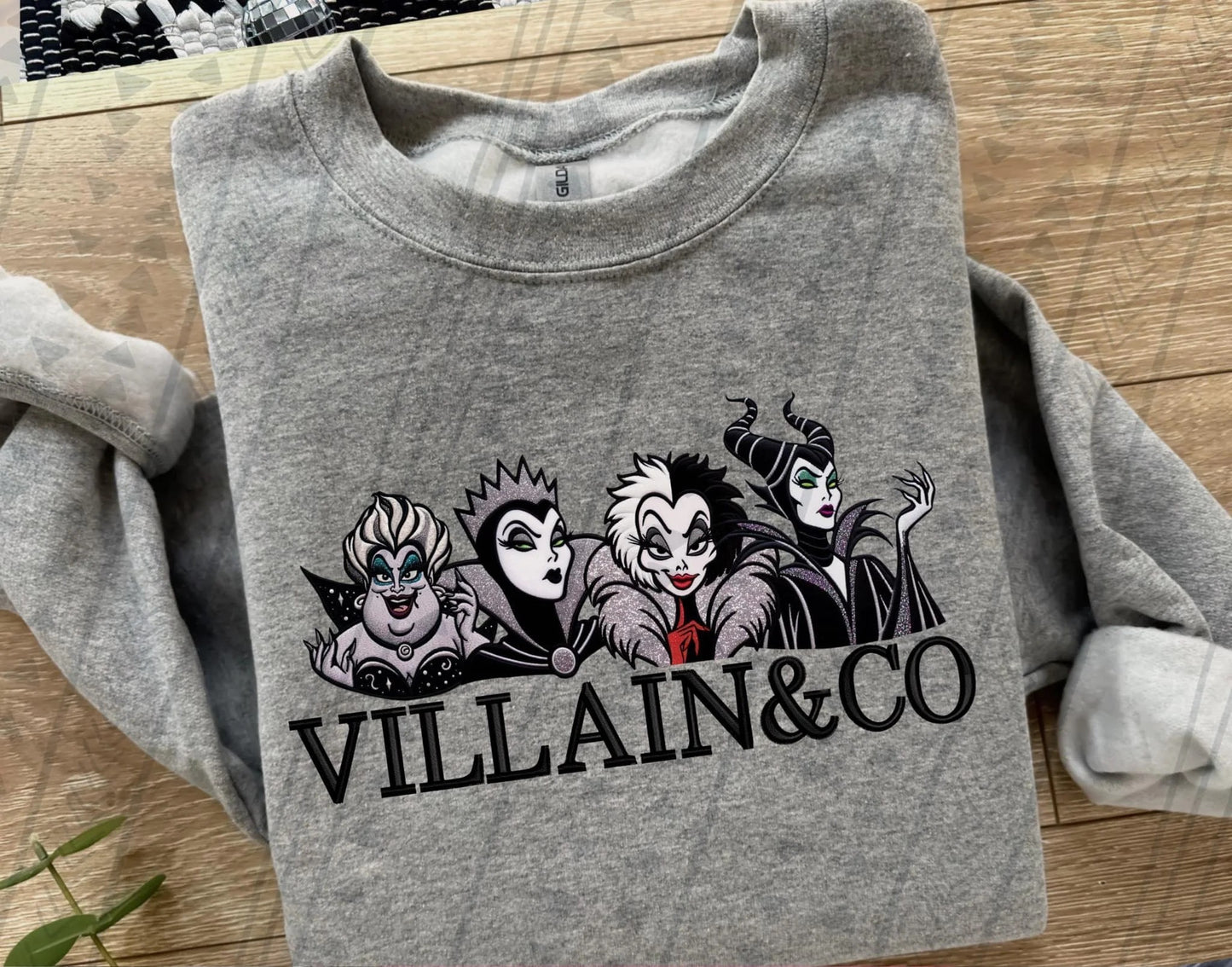 Villain & Co - Black Faux Embroidery