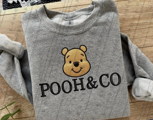 Pooh & Co - Black Faux Embroidery