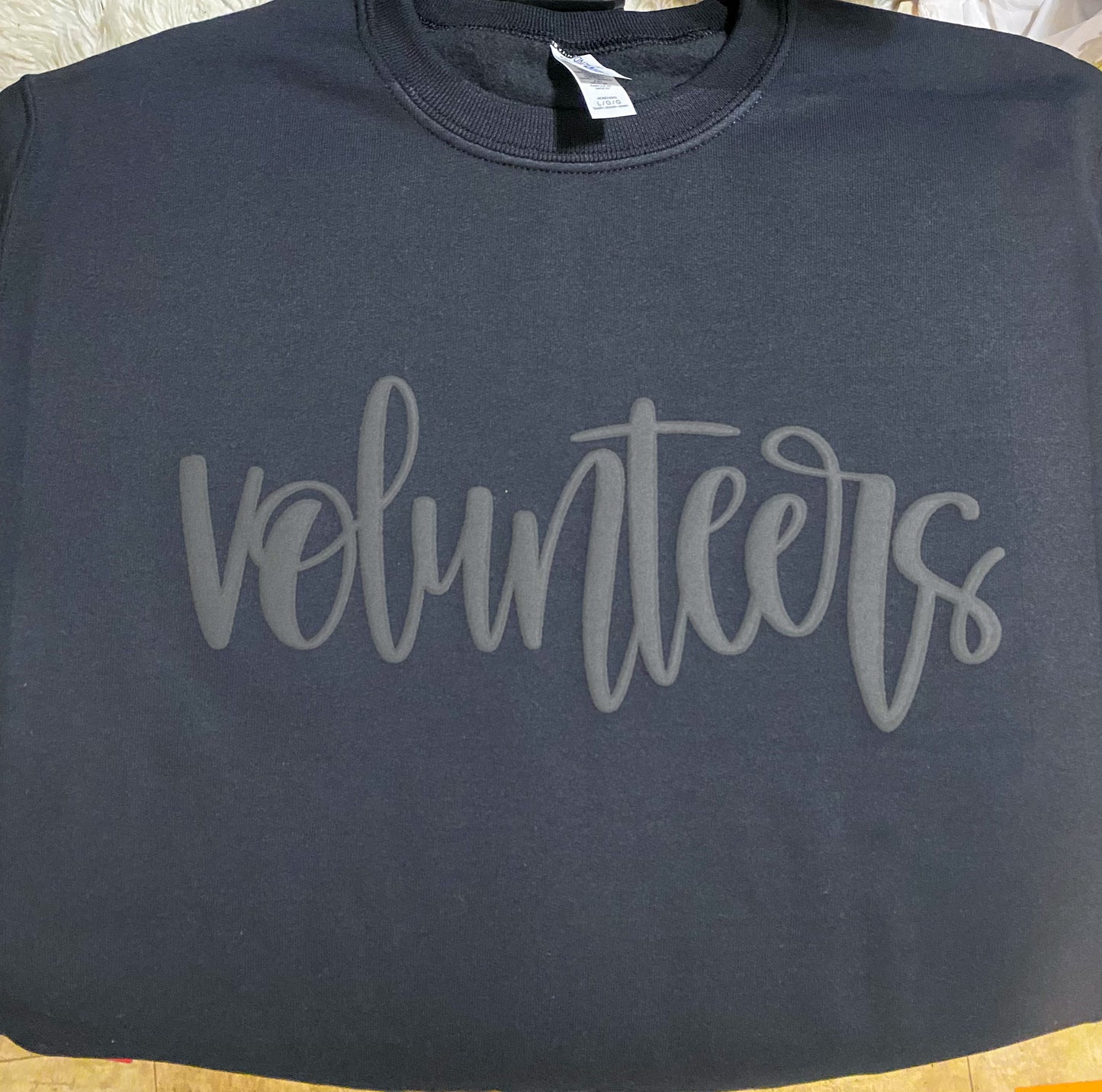 Volunteers PUFF PRINT BLACK